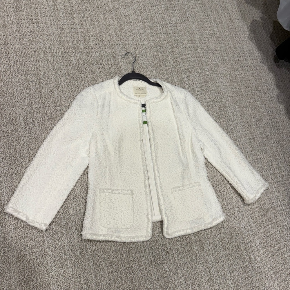 Kate Spade Ivory Textured Jacket